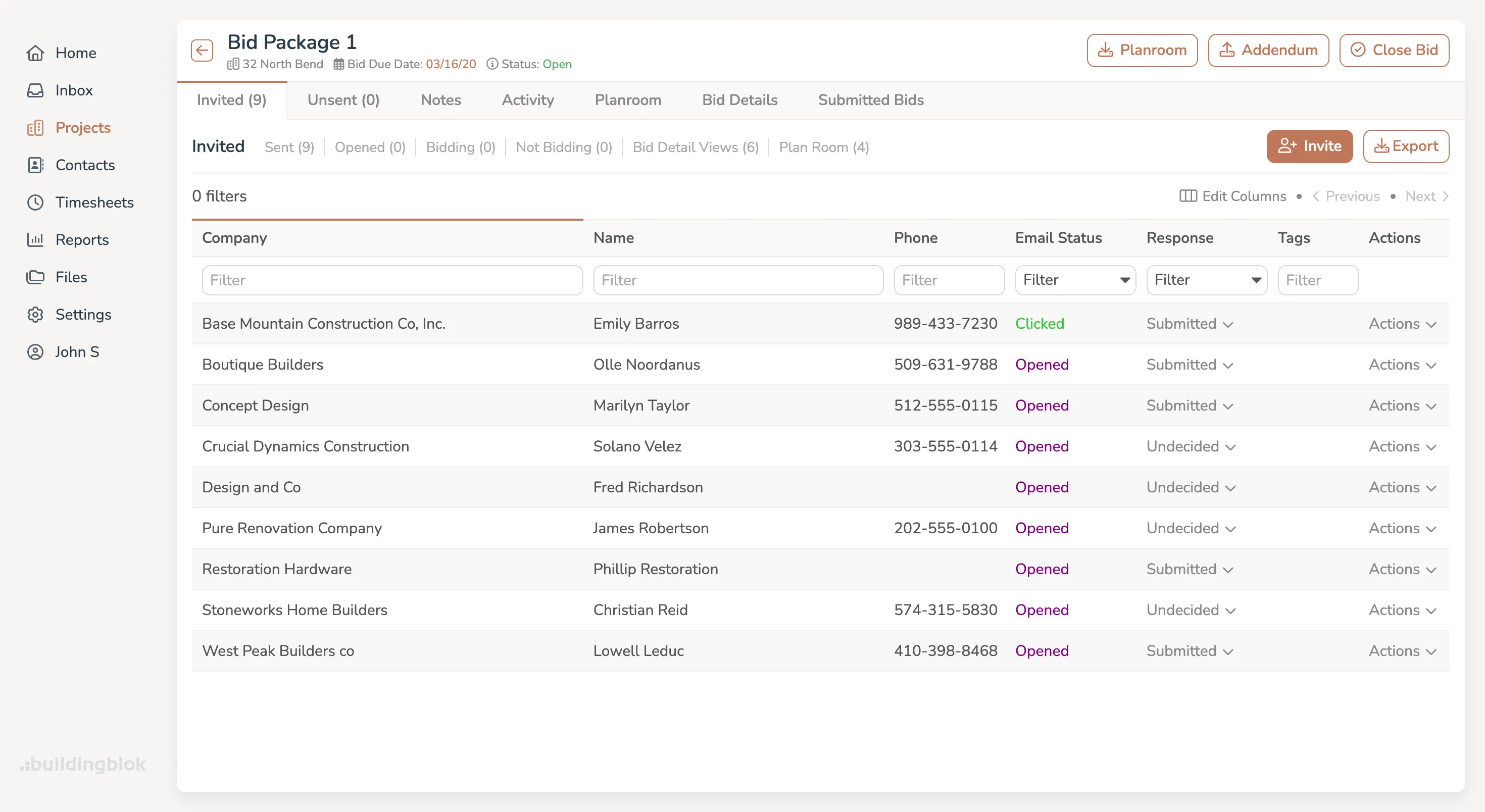 Construction Bidding Software Web